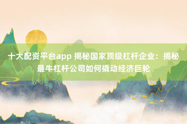 十大配资平台app 揭秘国家顶级杠杆企业：揭秘最牛杠杆公司如何撬动经济巨轮