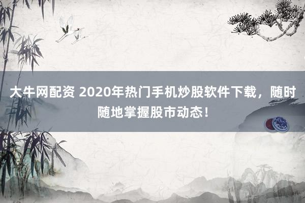 大牛网配资 2020年热门手机炒股软件下载，随时随地掌握股市动态！