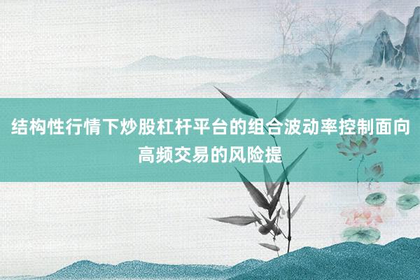 结构性行情下炒股杠杆平台的组合波动率控制面向高频交易的风险提