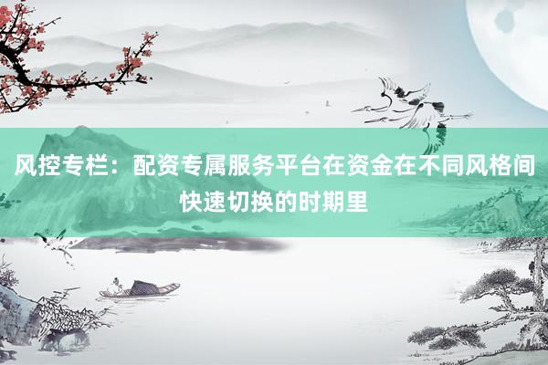 风控专栏：配资专属服务平台在资金在不同风格间快速切换的时期里